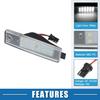 Car 6500K White 3528SMD LED License Plate Light Assembly 8127348010 for Toyota Highlander 2008-2013 for Lexus RX300 1999-2003 ABS Clear Black (Set of