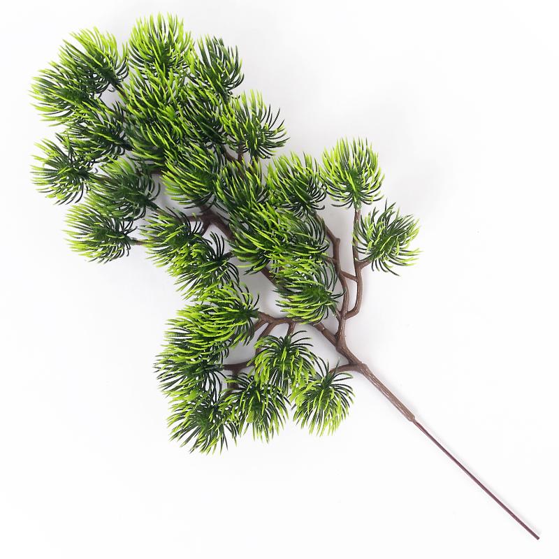 1Pc Green Artificial Pine Plant 34CM Fake Plant for Home Room Indoor Decor Garden Decoration Outdoor DIY Vase Ornament Accessory