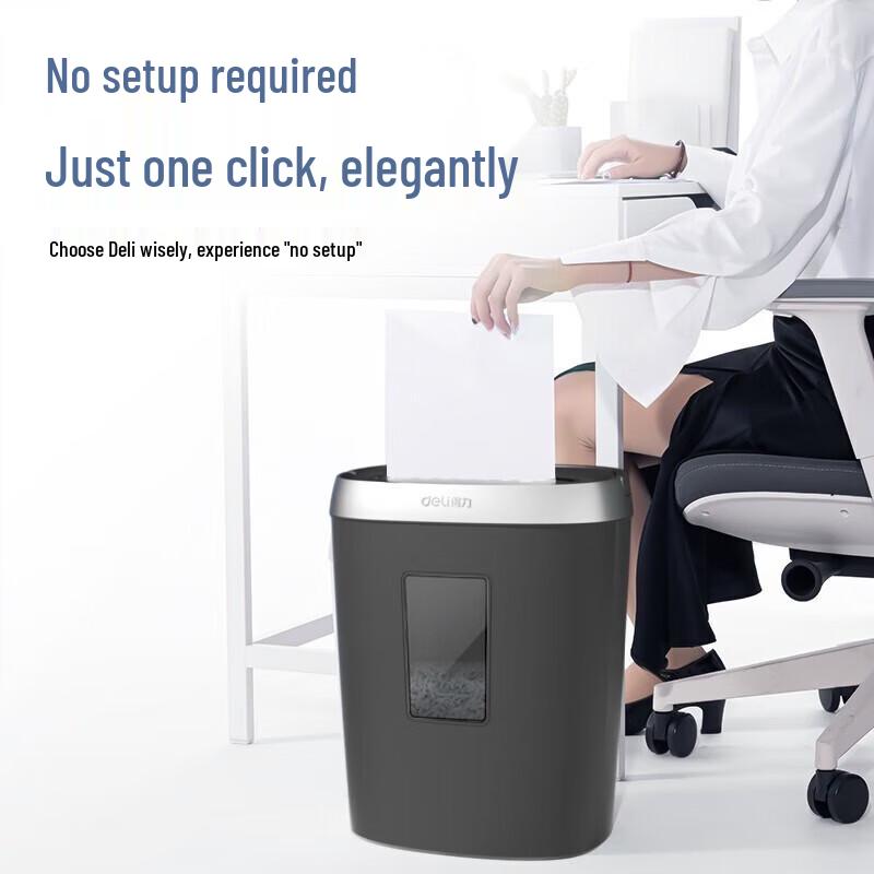 Deli Desktop Cross-Cut Shredder CN Plug (adapter Included)