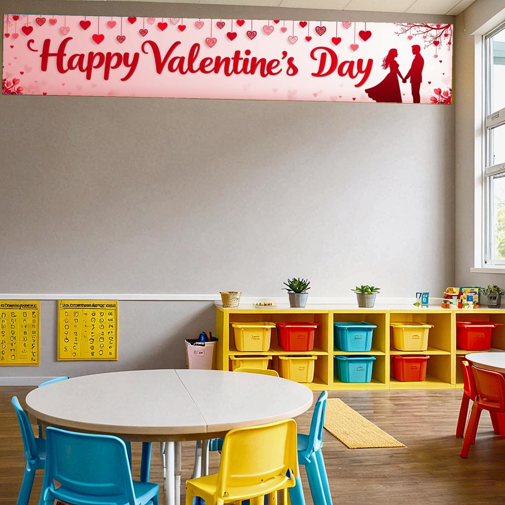Romantic Sign Background Indoor Love Decoration Celebration Display for Valentine's Day