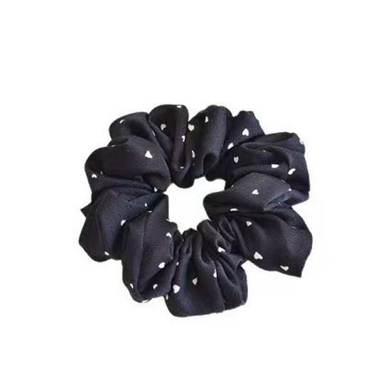 Elegant Korean Satin Polka Dot Scrunchie - Stylish Hair Tie Headband for Women
