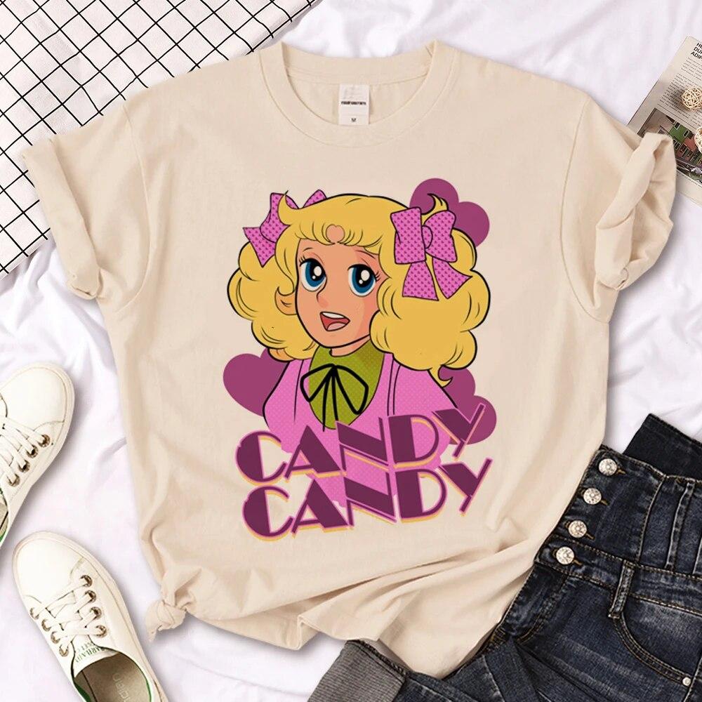 Candy Candy T-shirts Women Short Sleeve Graphic Manga Anime T Shirt Girl Anime Japanese Clothes Summer T Shirt