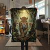 1Pc Cartoon Print Flannel Blanket, High Quality Comfortable for All Seasons, Home Decor, Warmth and Comfort, Perfect for Christmas Birthday Gift