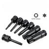 8pcs 1/2 Inch Torx Socket Adapter Drive Socket Wrench Adapter Head Auto Repaire Tools T30 T40 T45 T50 T55 T60 T70 T80