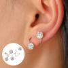 1 Pair Double-ended Stud Earrings Spiral Piercings Luxury Earrings Rhinestone Earrings  Women