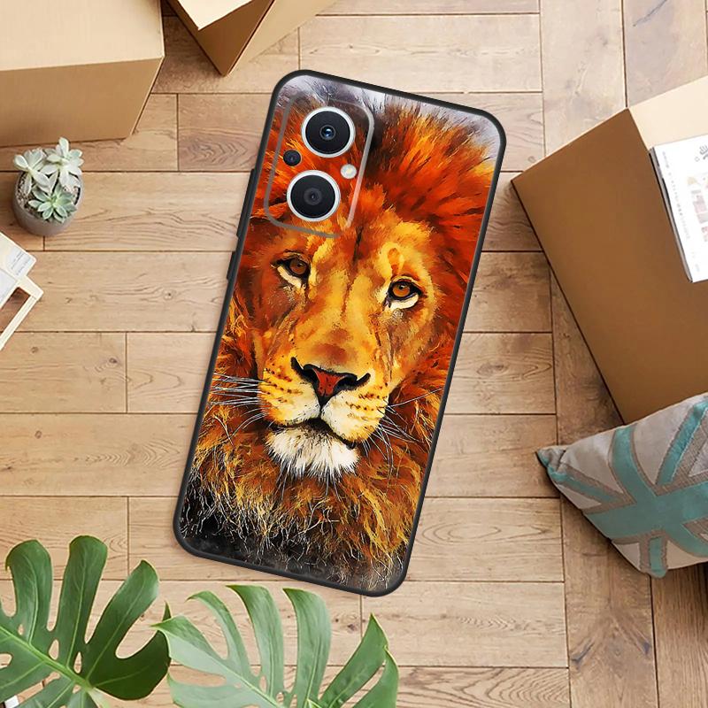 Lion Head Case For OPPO Reno 13F 14F 12F 10 11 12 13 14 Pro 8T 7 8 Lite OPPO Find X9 X6 X5 X8 Pro Cover