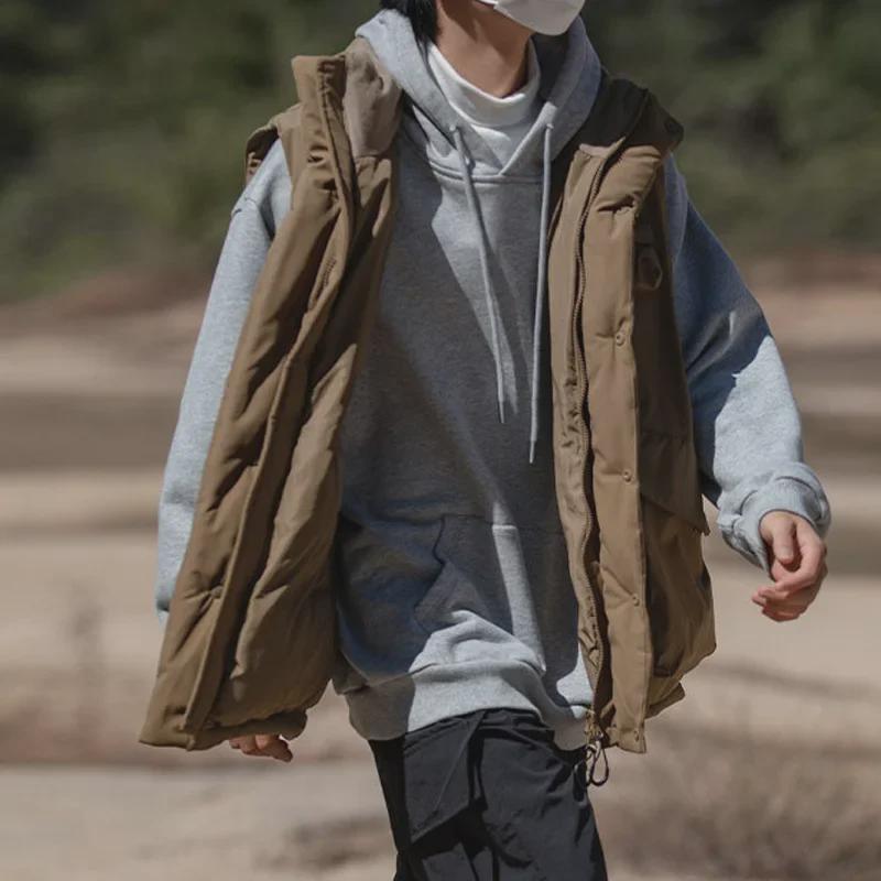 Unisex Japanese Retro Quilted Winter Workwear Vest