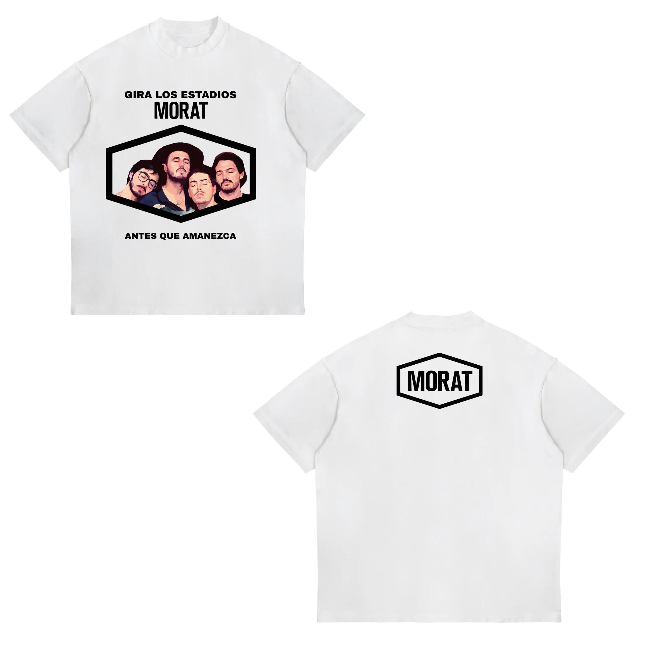 

Rock Band Morat Album Tour 2025 Print T Shirt Unisexs Clothing Harajuku Vintage Gothic Tshirts Unisex Hip Hop Comfort Cotton Tshirt S