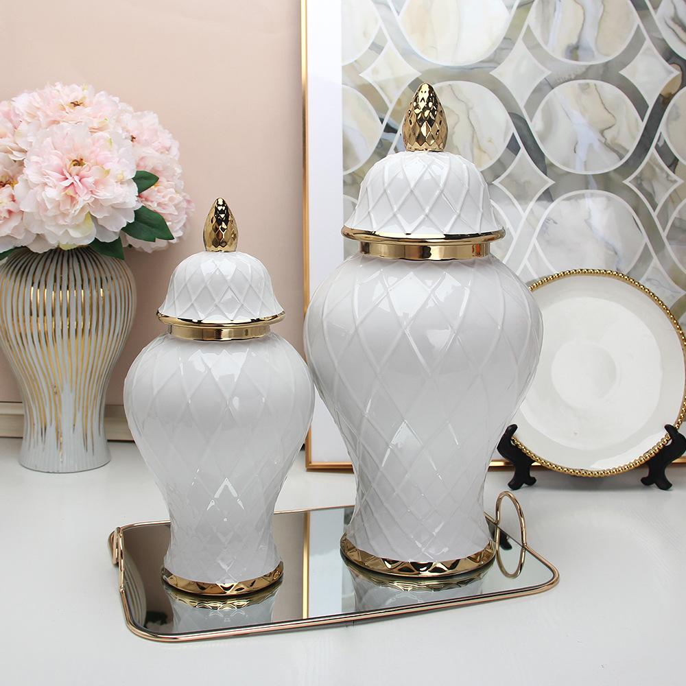 Large ceramic general jar home decoration vase ornaments porcelain vase tabletop decorations ceramic vase home decoration