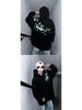 Men's White Light Luxury Hooded Sweatshirt - Autumn/Winter Style, Velvet Thickened, Loose Streetwear with Embroidery.