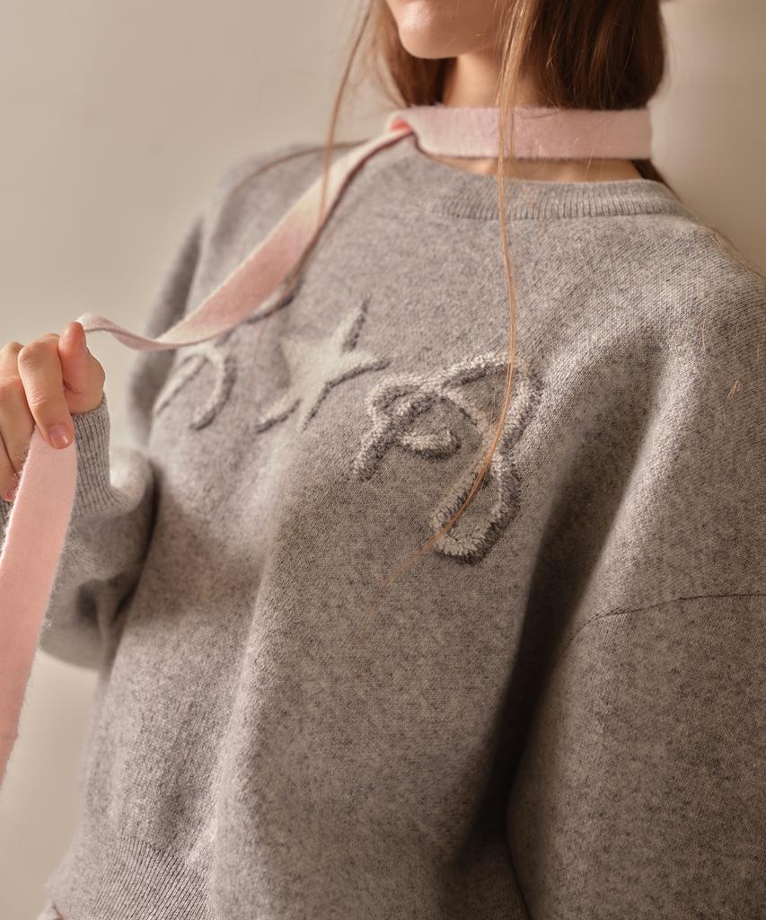 MELLY&ROSE La Crop Pullover(310307)_Gray