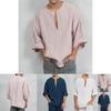 Premium Men's Long Sleeve Linen Shirt With Loose Fit For Casual Summer Comfort