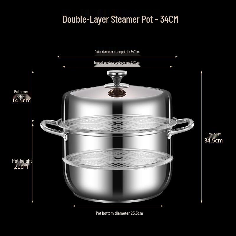 Chuang Jing Pin 2-Layer Stainless Steel Steamer Pot