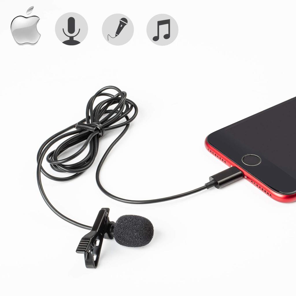 Viltrox Clip-on Condenser Microphone, Lapel Microphone, Clip-on Microphone for iPhone 77 Plus88 Plus, iPhone XXS, iPhone 11, and iPhone 11 Pro, Ideal