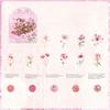 40 PCS Flower Stickers PET Floral Journaling Sticker for Scrapbook Junk Journal Supplies Journals Planner Collage Stickers