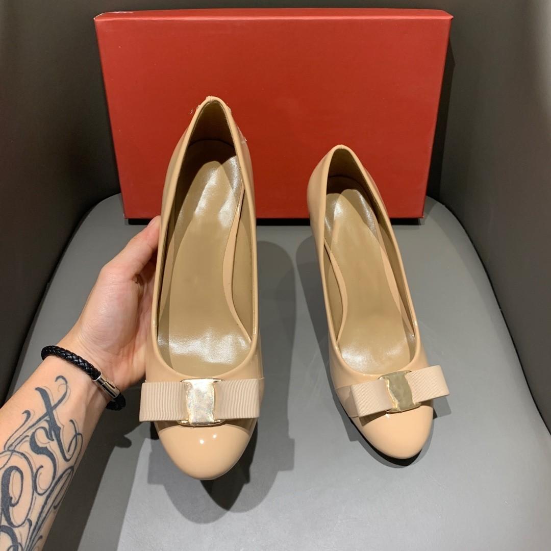 Высокие каблуки бант лакированная кожа европейский и американский темперамент ежедневные — фото 6