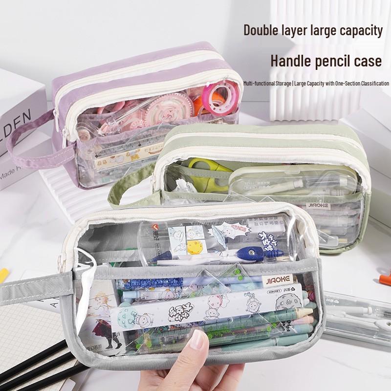 Stylish Five-Layer Pencil Case for Students - High Capacity Stationery Bag