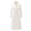 Tluoman Elegant V-Neck White Suit Dress