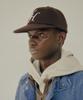 Teulaepighamoni Wool Blend Th Applique Logo Deep-Fit 6-Panel Cap_Brown