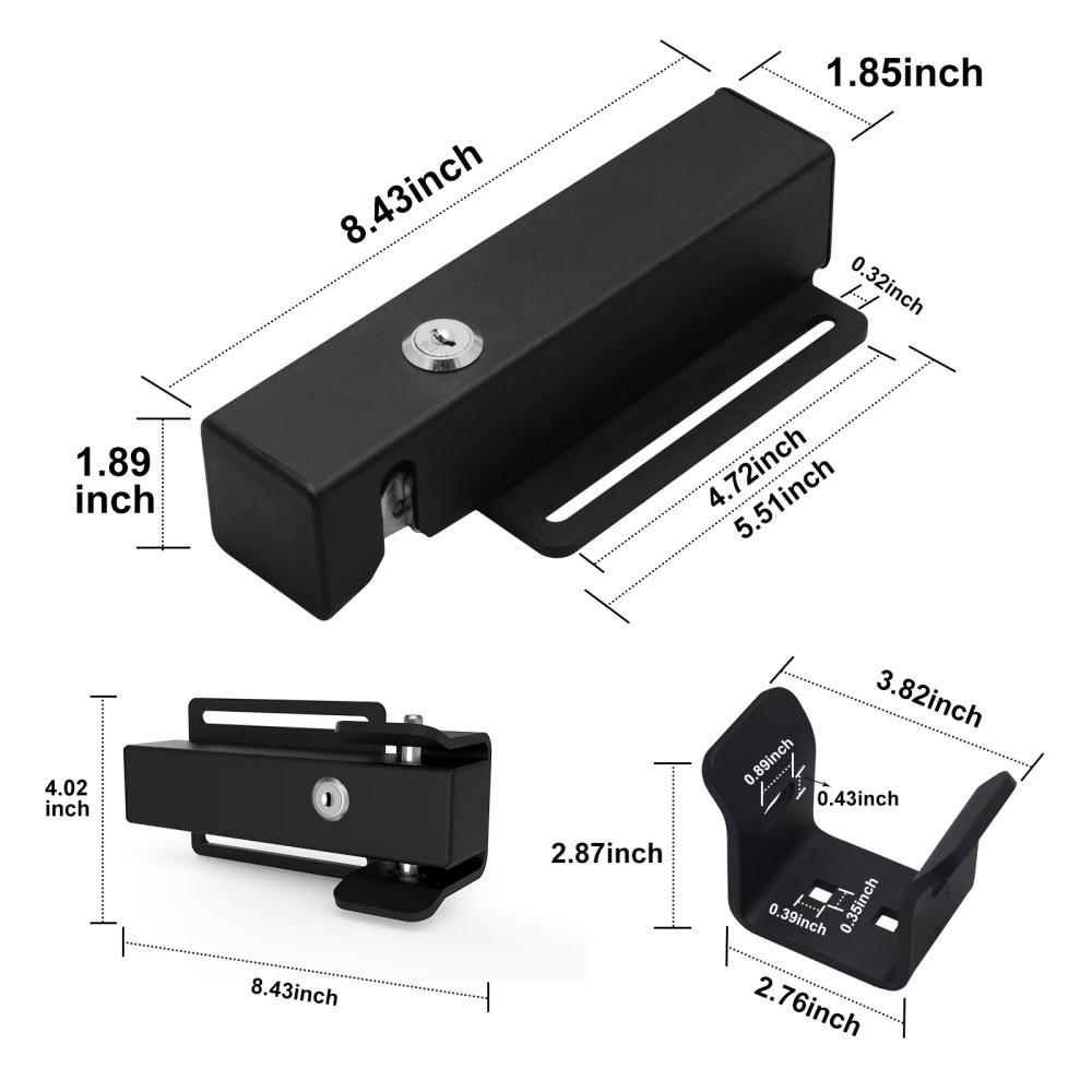 Elektrisches Torverriegelung, 12V/24V AC/DC, mit manueller Schlüsselfreigabe