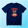 French Bulldog Summer Swim Ring SunglassesunisexT Shirt Summer Vibes Dog Lover Gift Beach Vacation Tee Cartoon Casual Holiday Top