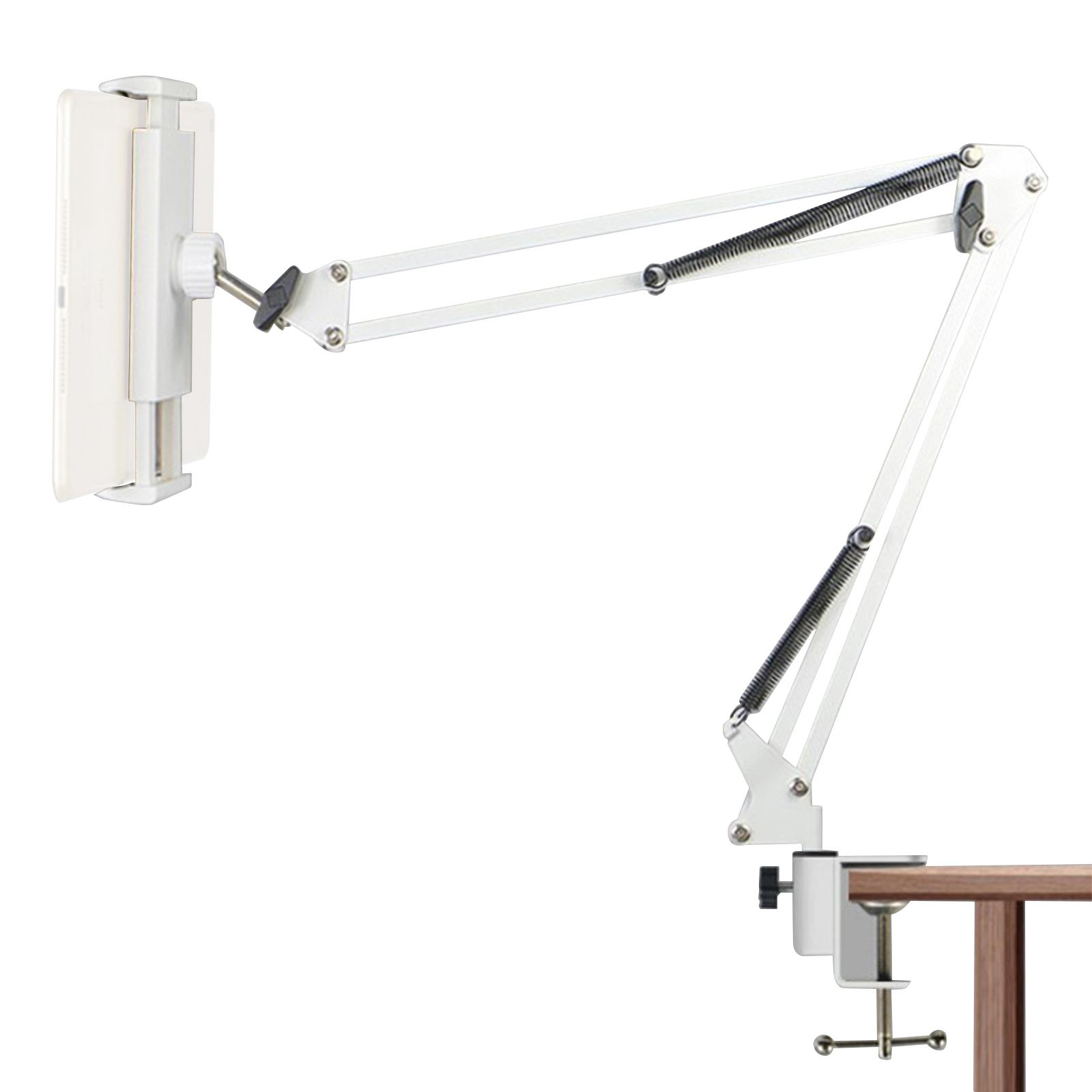 

Держатель для телефона на стол, гибкий штатив для телефона с регулируемым зажимом, настольный прикроватный ленивый кронштейн, совместимый с 4 белый