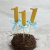 10Pcs First Birthday Decorations Number 1 Cupcake Toppers Boy Girl 1st Year Party Decor