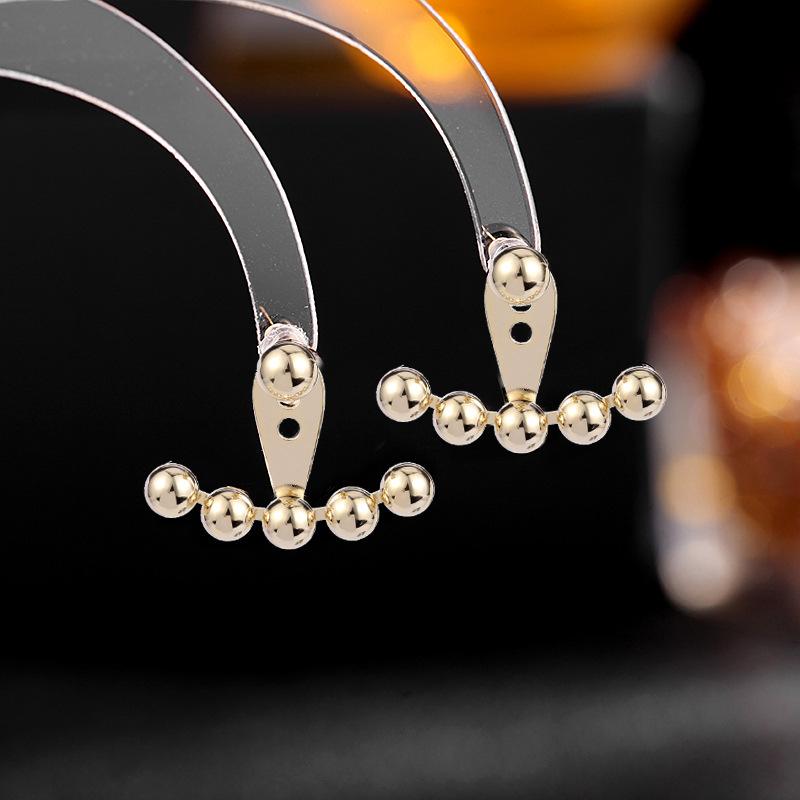 

Серьги Wang Ziwen в том же стиле в 2024 году, новые модные и крутые серьги-иглы из 18-каратного золота и серебра, две пары в серьгах высокого класса, женщины золотой