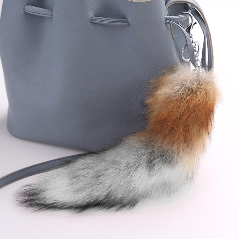 Mode nyckelring hänge Stilfull väska tillbehör Rävsvans nyckelringar Modern nyckel charm Väska charm Väska dekoration för nyckel