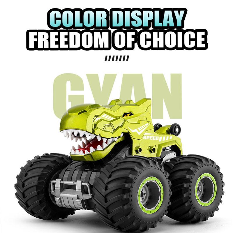 RC Cars 2.4G Remote Control Dinosaur Car Toy with Colorful Light Spray Sound Climbing Tumbling Stunt Car Rc Toy Gift for Boys