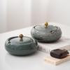 Ceramic Windproof Ashtray with Lid - Stylish and High-End for Home or Living Room