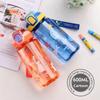 Garrafa de Água Dinossauro 600ml Para Crianças Copo de Água com Canudo de Silicone Garrafas de Água de Plástico à Prova de Vazamento Copo de Água de Verão para Crianças
