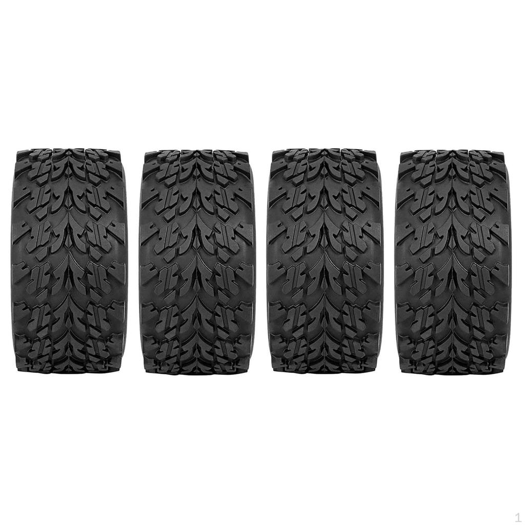 4x RC Truck Wheel Rubber Tire 12mm Hub Replacement Lightweight Tires for 1:10 Scale