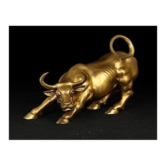 Feng Shui Goods Copper Cow Cow Figurine Wall Street Cow Bronze Statue Twelve Zodiac Copper Amulet Feng Shui Good Luck Figurine Lucky Charms Money