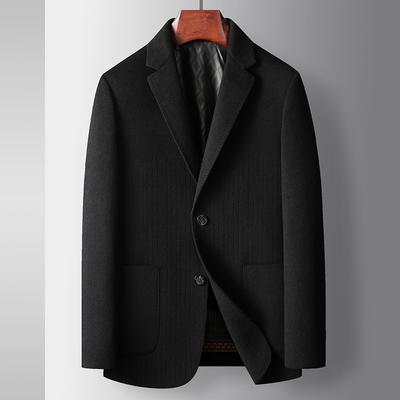 Men's Suit Autumn and Winter Wool Single West Light Luxury Business Can Take Off Goose Down Liner Double-sided Suit Warm Jacket