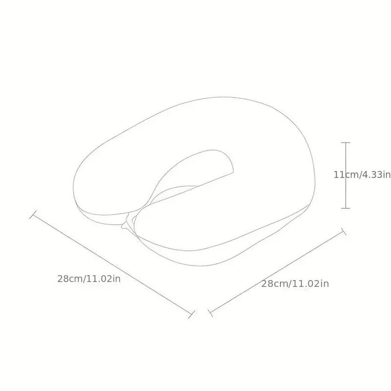 1 Stück U-förmiges Kissen Nackenkissen, Reise Flugzeug Kopfkissen Erwachsene U-förmiges Kissen Nackenstützkissen Tragbar