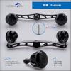 HEIGHTEN 130/120mm Reel Handle with 32mm Knob, Compatible with Shimano, Daiwa, and Abu Garcia Baitcasting Reels, Wheel Series (Black) (525)