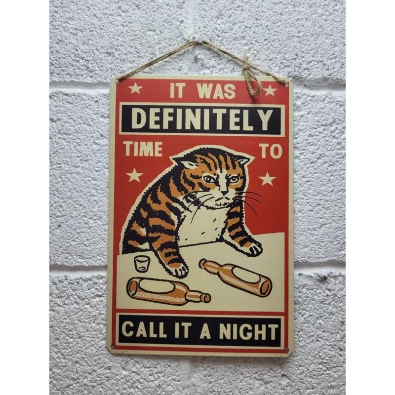 Katzen Metall Wandkunst, Haustierliebhaber Poster Schild