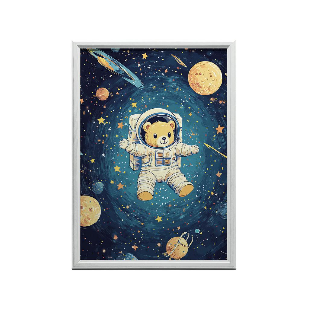 Plakat Kosmiczny Miś Astronauta Plakat Kosmiczny Miś Astronauta, 70X100 Cm, Bez Ramy, Papier Matowy 230 Gsm