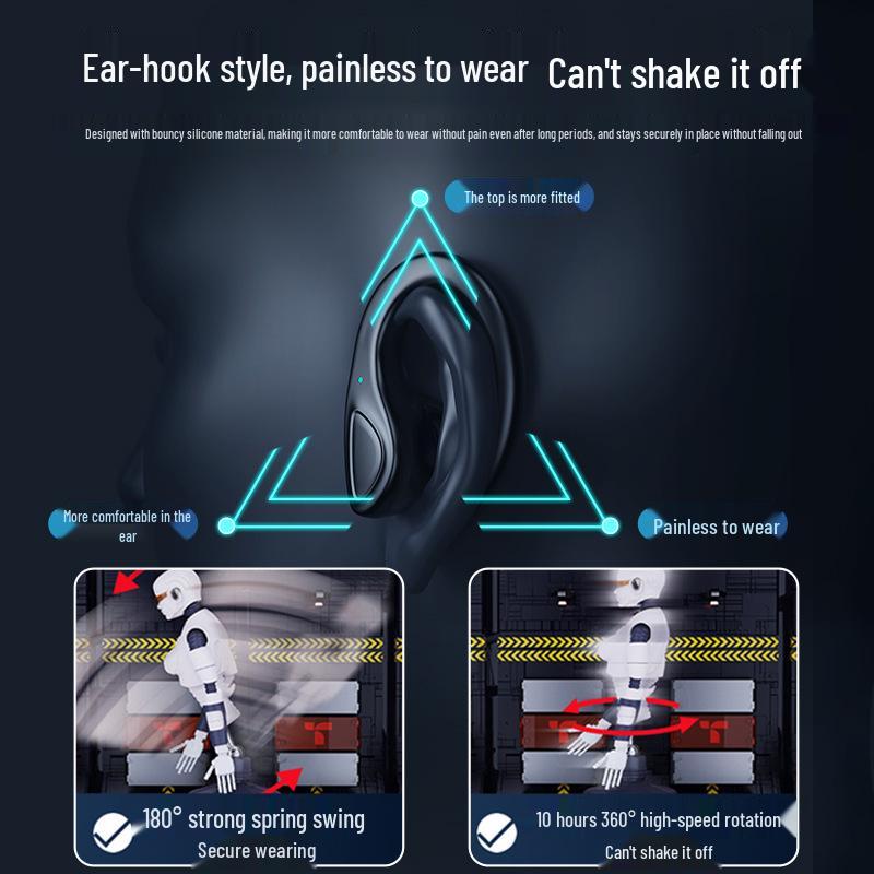 TWS-A20 Bluetooth Earphones: Dual-Ear Wireless Sports Ear-Hook In-Ear Design.