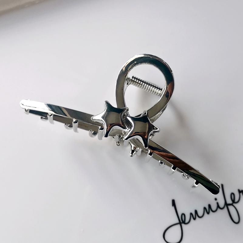 European & American Metal Cat Claw Hair Clip - Leaf Design for Ponytails