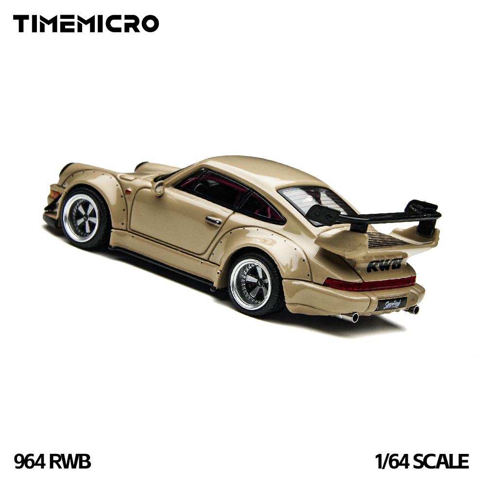 *Pre-order*TimeMicro1:64 Scale New RWB 964 Beige Gift Box Edition Diecast Alloy Car Model Simulation Vehicle For Collection Gift