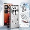 Magnetyczna Hybrydowa Metalowa Ramka Zderzakowa Etui do Nothing Phone 3a Pro / do Nothing Phone 3a Przezroczysta Matowa Tylna Płyta PC Odporna na Wstrząsy Osłona