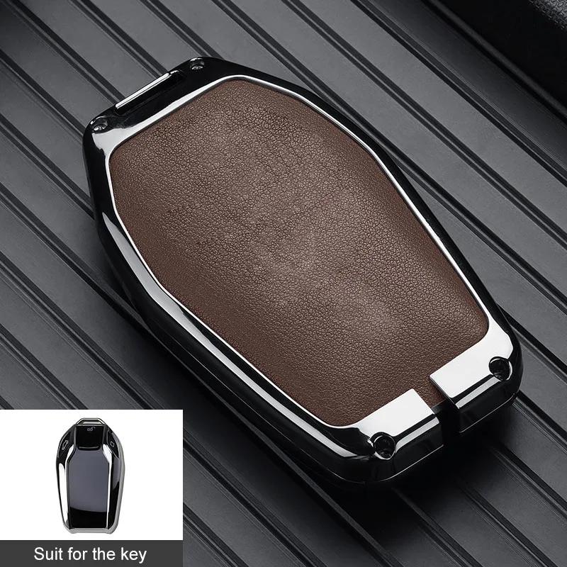 Zinc Alloy for BMW G30 G12 G11 G32 G31 5 7 Series I8 I15 G01 X3 X4 G02 G05 X5 G07 X7 LED Display Smart Remote Car Key Case Cover