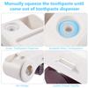 1Pc Toothbrush Holder Wall Mounted 3 Cups Toothbrush Holder Wall Mounted with Toothpaste Dispenser Space Saving Capacity Tray