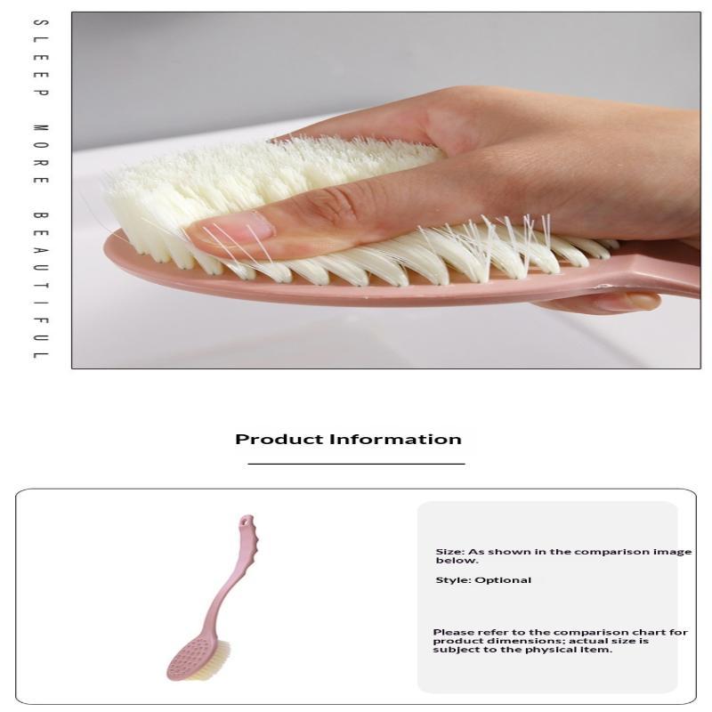 Long Handle Bath Shower Brush Non-slip Grip Soft Massage Bristles for Deep Cleansing Back Skin Bathroom Use