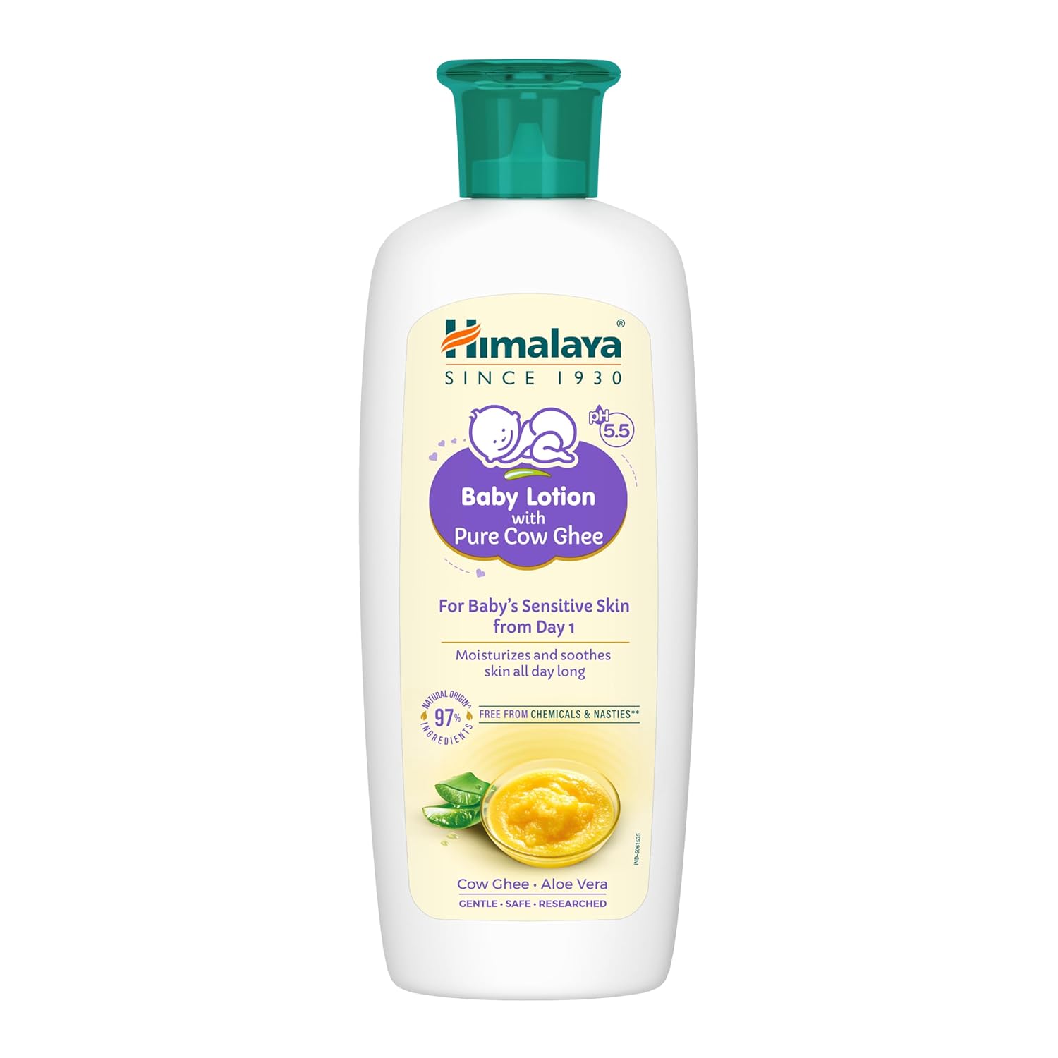 Himalaya Baby Lotion With Pure Cow Ghee 200Ml|Ph5.5|Pure Ghee|Aloe Vera|Safe For Newborns| 200 ML