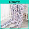 Nordic Style Baby Bed Bumper Cushion With Handwoven Braided Ties For Modern Nursery Decor
