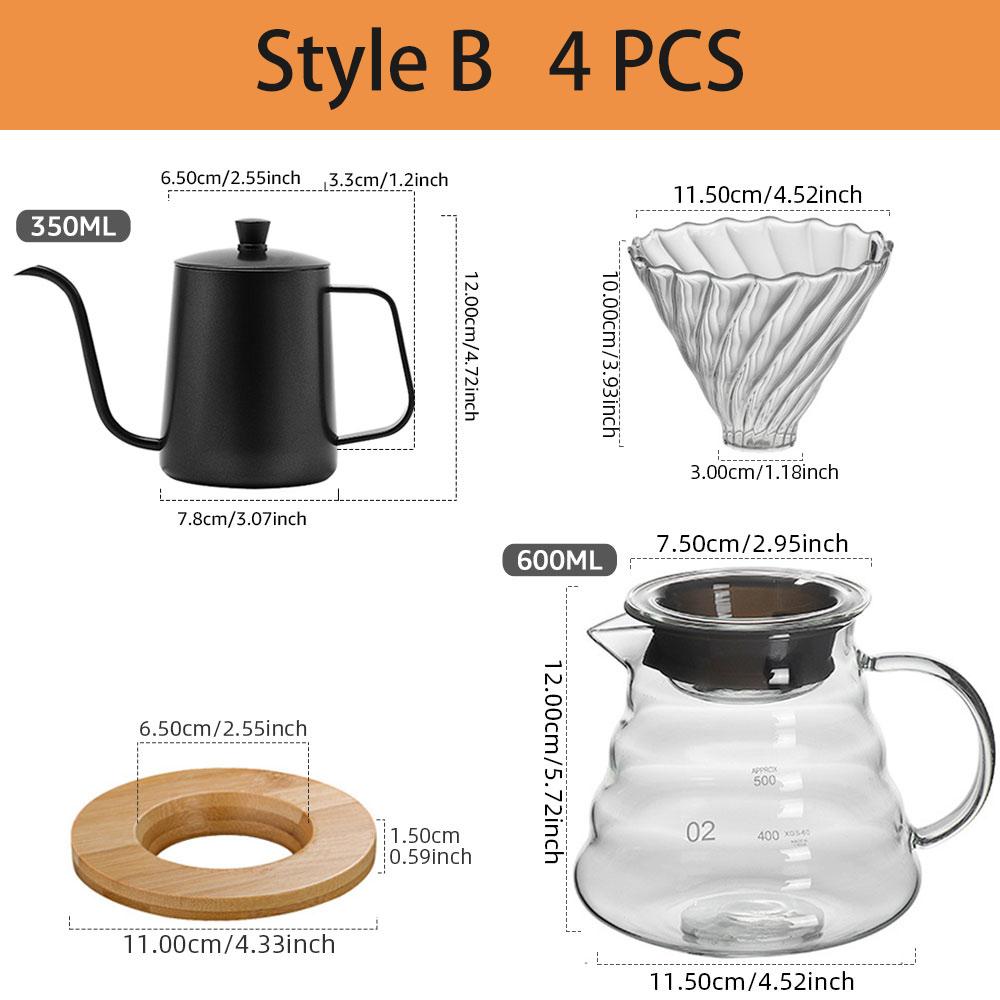 600ml kávový filtrovaný kelímek, ruční vaření kávy, sada opakovaně použitelných filtrovaných kávovarů, trychtýř, odkapávací kávový filtr, konvice na čaj