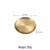 Korean Style Gold Thickened Stainless Steel Round Plate